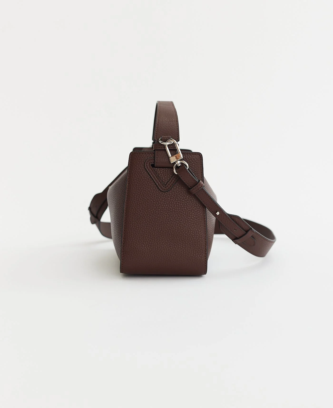 Clementine Bag: Coffee Pebbled Leather - Image 4
