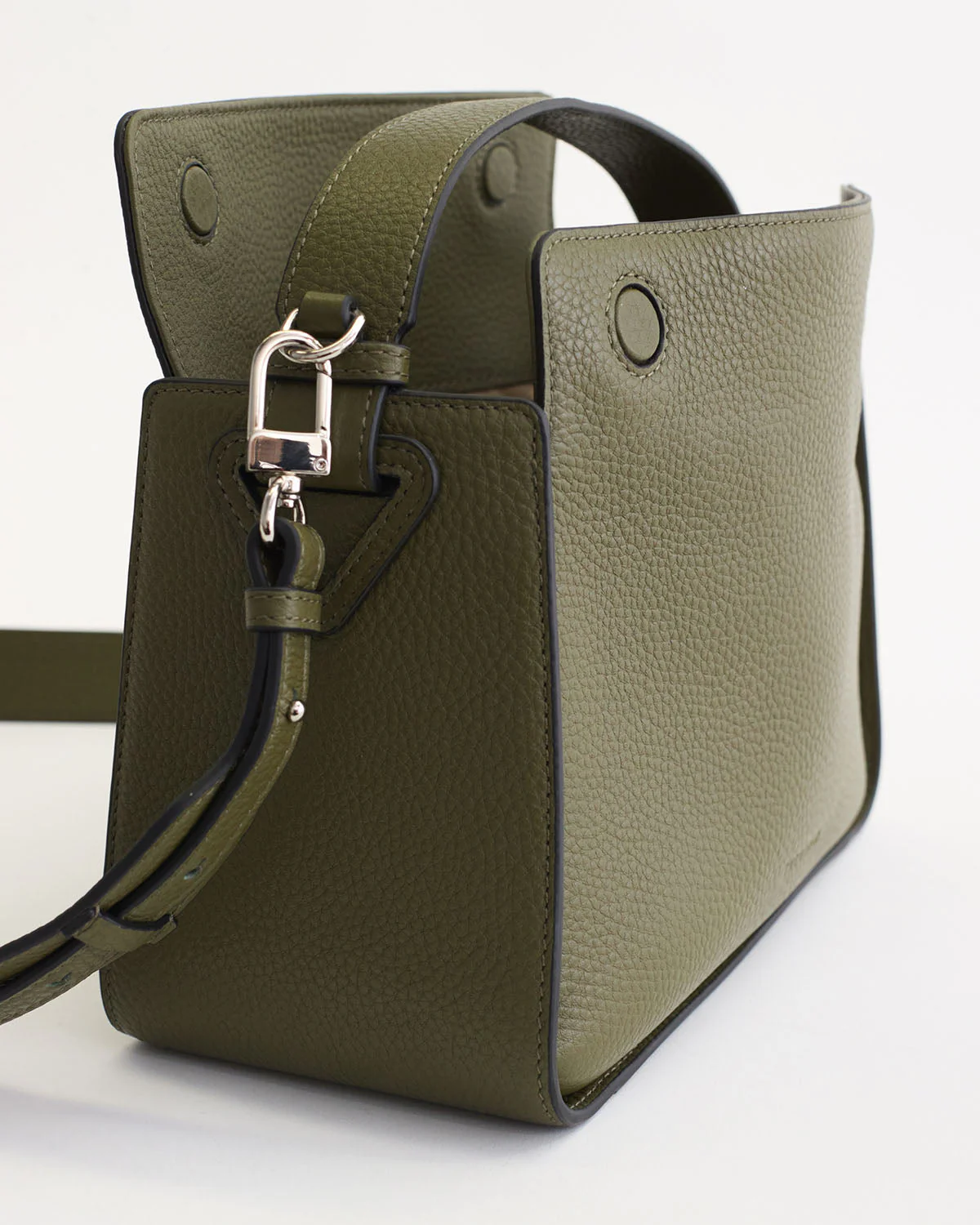 Clementine Bag: Olive Pebbled Leather - Image 5