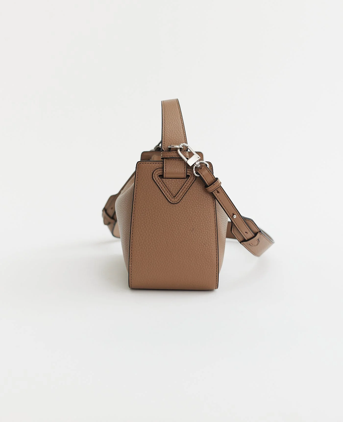 Clementine Bag: Taupe Pebbled Leather - Image 4