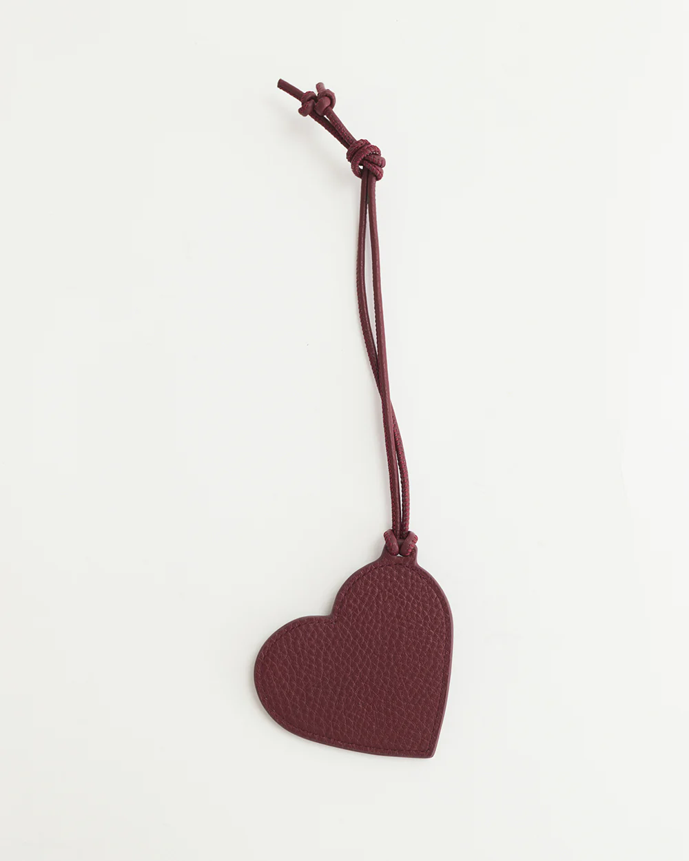 Leather Heart Tag: Cedar Red - Image 2