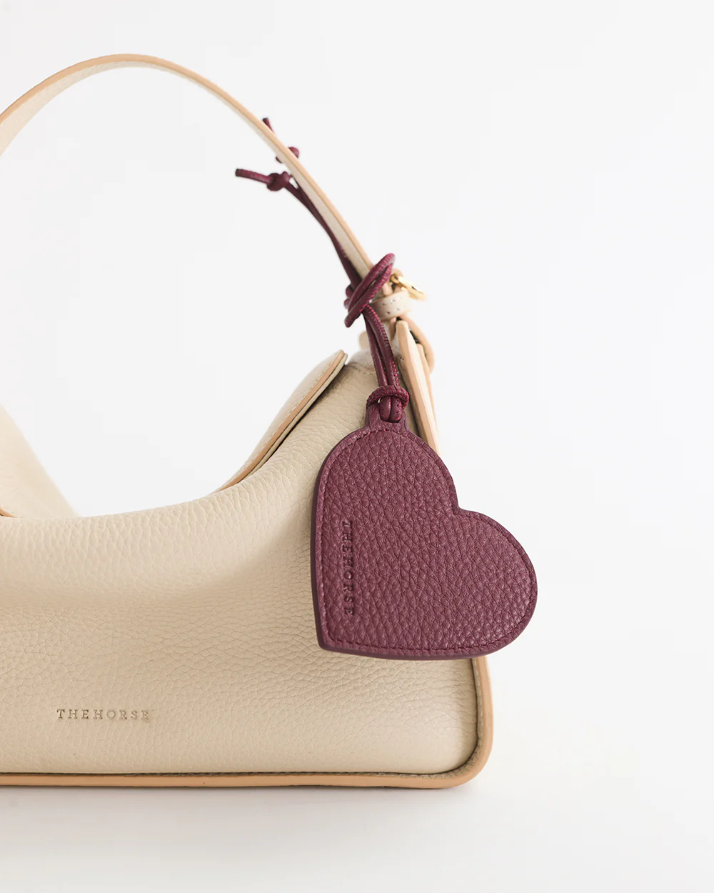 Leather Heart Tag: Cedar Red - Image 3